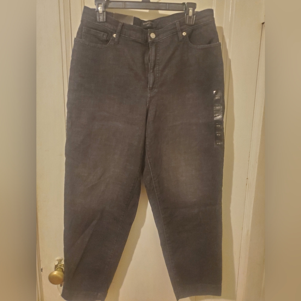 "NWT" Women's Bannana Republic Barrel Jean in Charcoal
